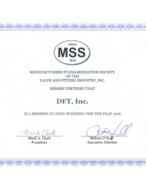 DFT MSS Certificate