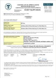 PED Certificate of registration for DFT