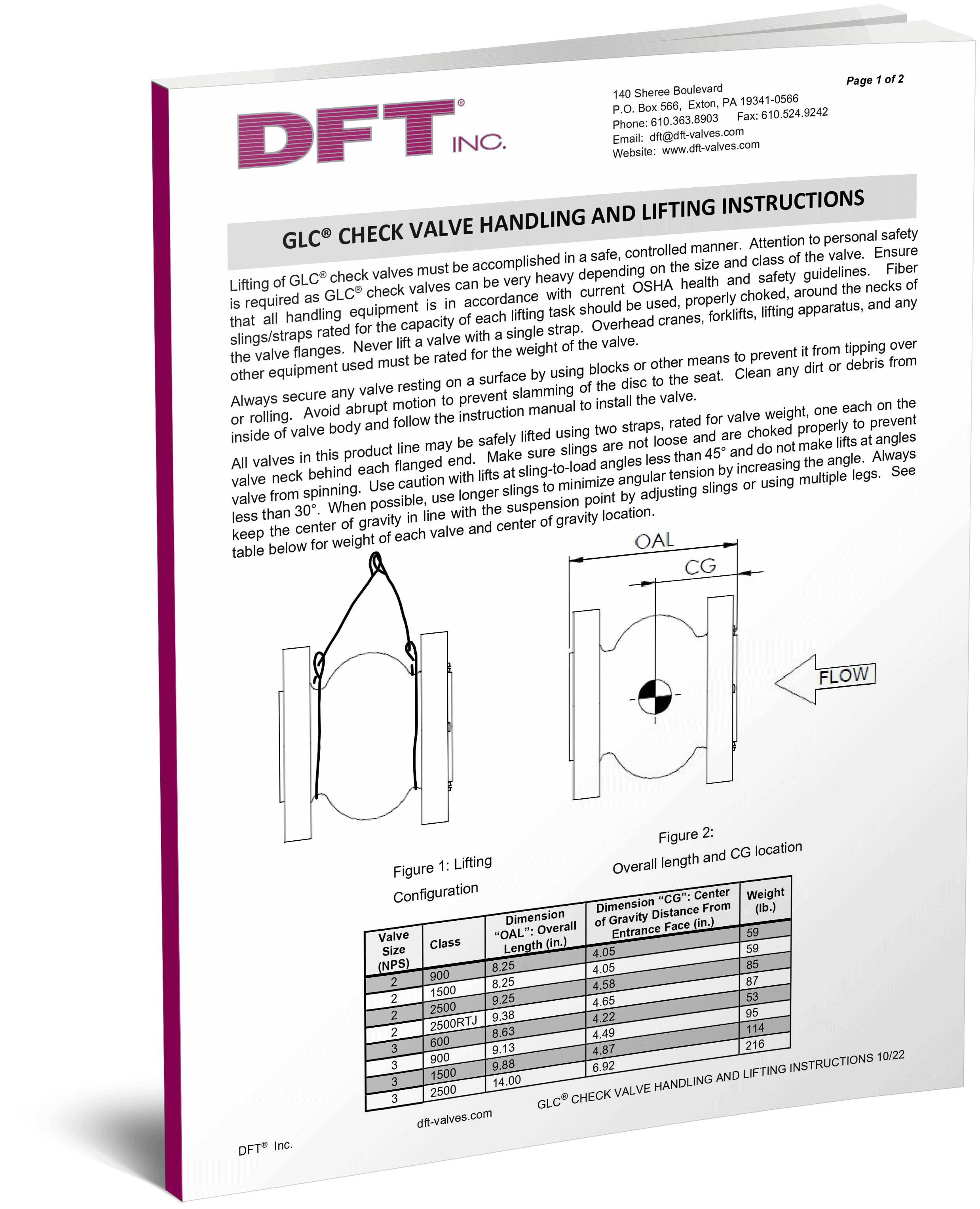 DFT GLC Handling and Lifiting Instructions