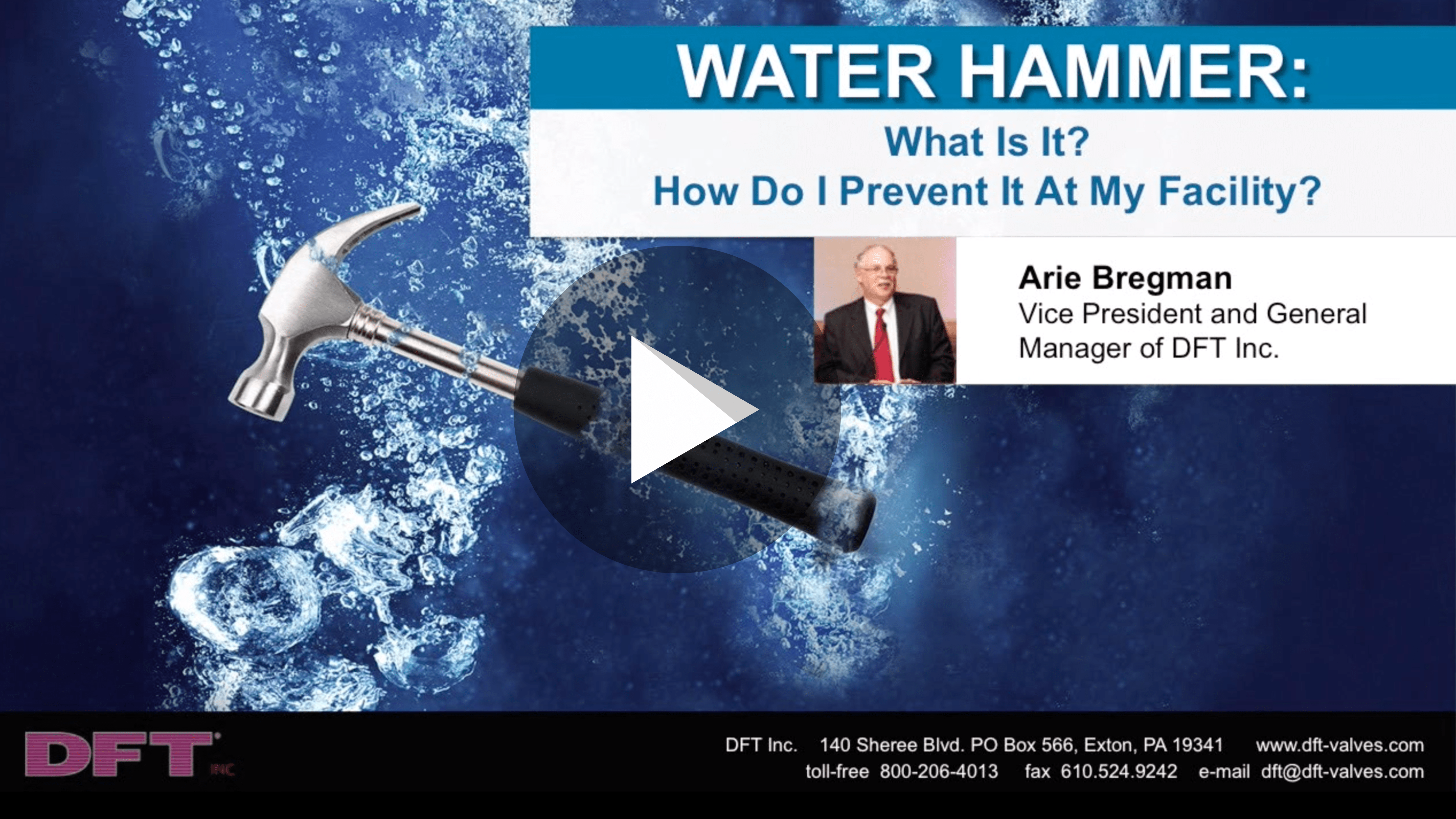 DFT<sup>®</sup> Inc Water Hammer Webinar